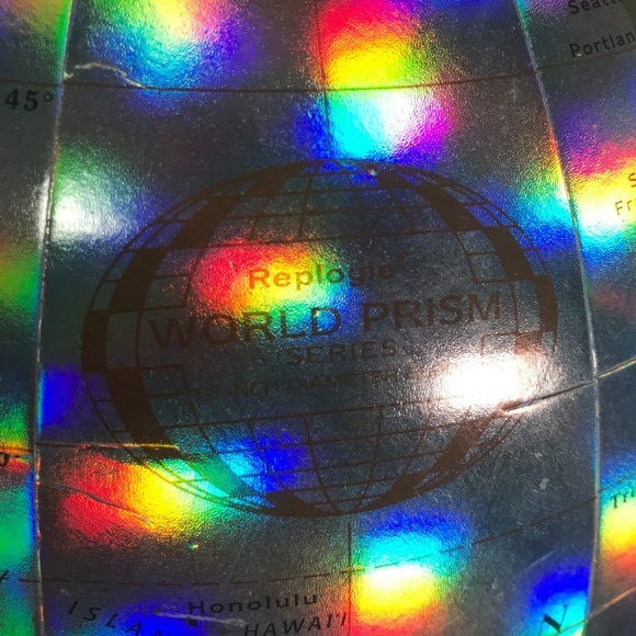 Vintage Replogle World Prism Series 12 Inch Diameter Raised Geography Globe - Picture 3 of 16